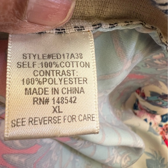 Aratta Silent Journey Boho Mixed Print High Low Tunic Shirt XL - Picture 6 of 7